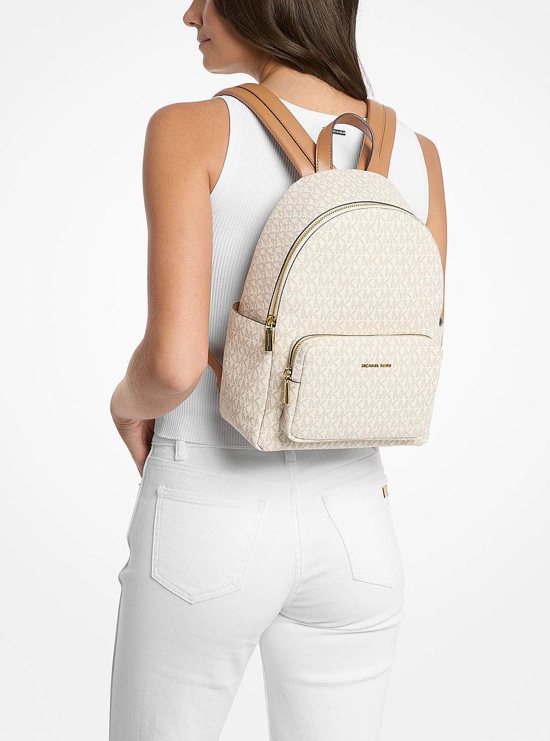 Mochila Tanner mediana con logotipo in VAINILLA/BELLOTA | Michael Kors