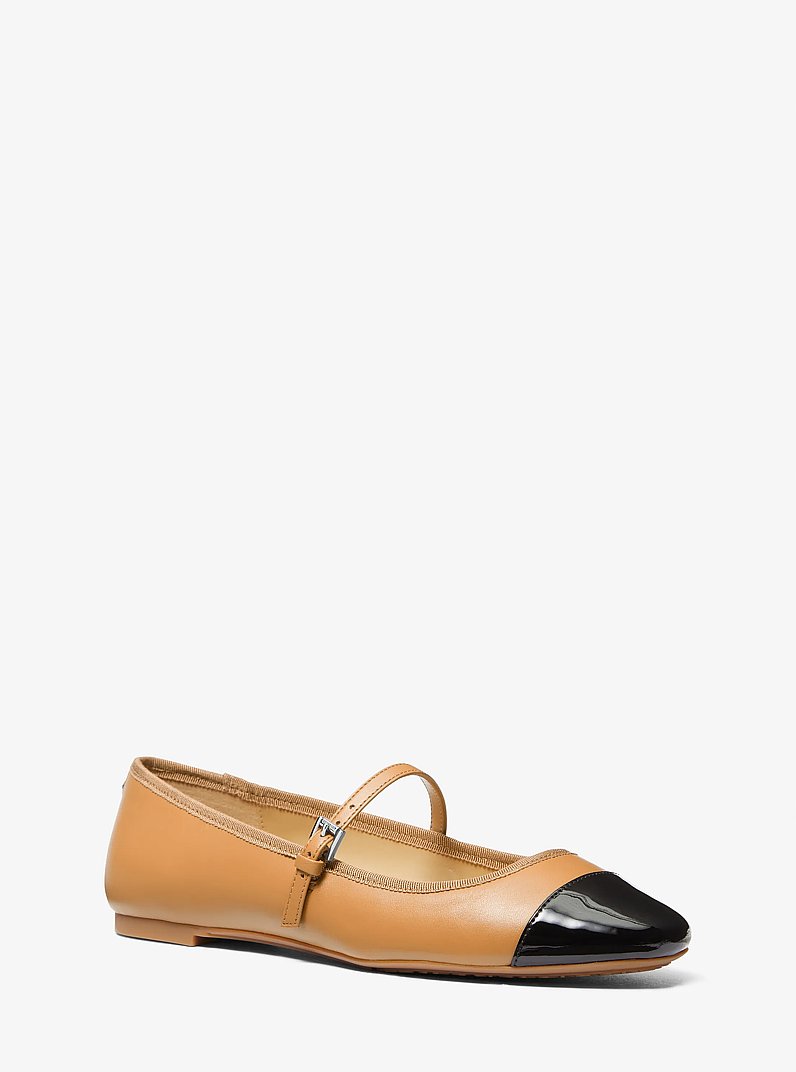 Mae Leather Ballet Flat in PALE PEANUT | Michael Kors