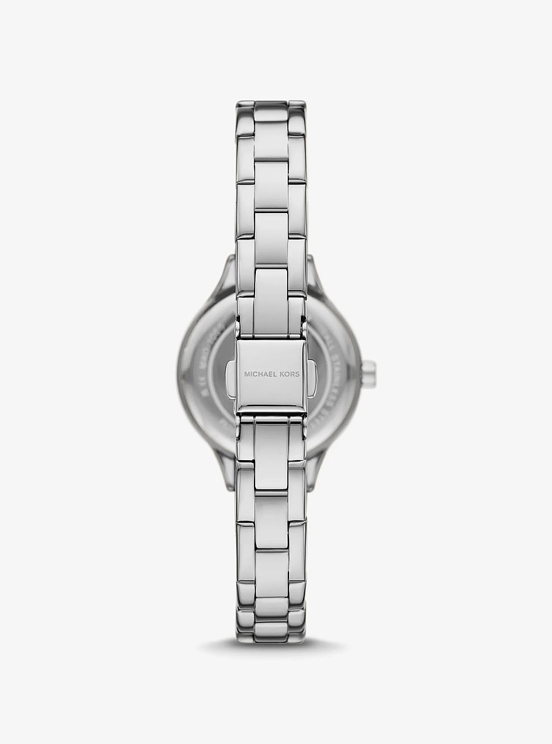 Petite Aspyn Pav&eacute; Silver-Tone Watch in SILVER | Michael Kors