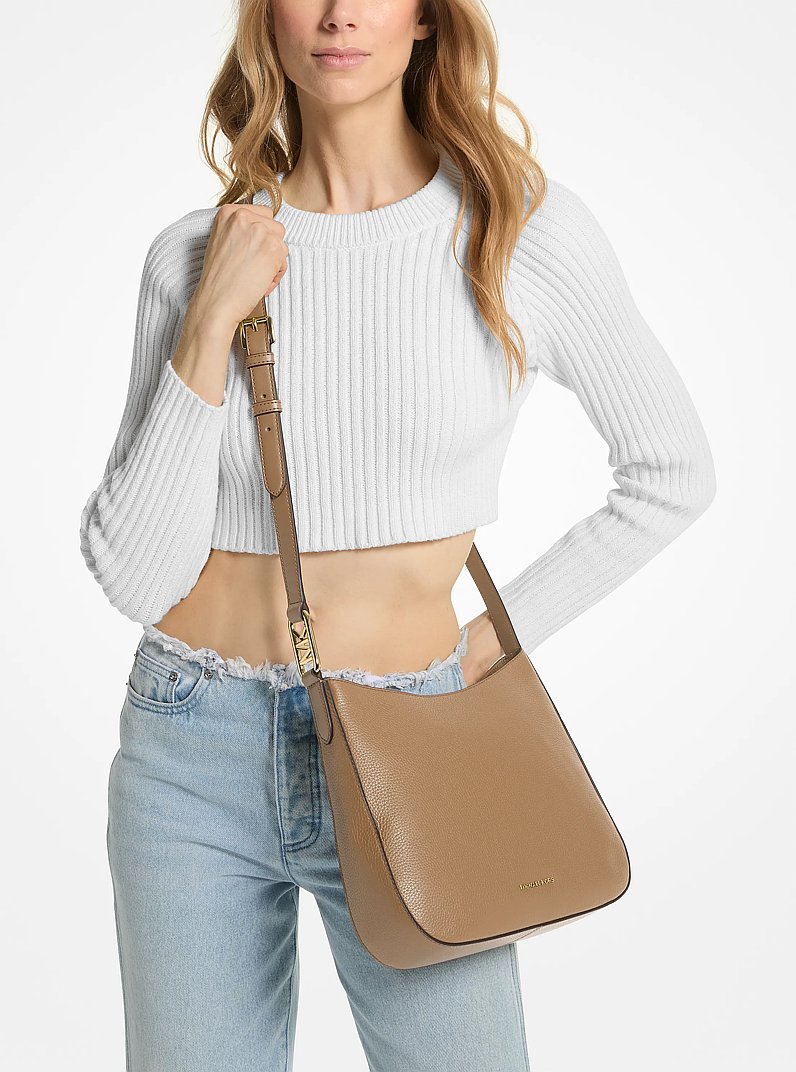 Umh&auml;ngetasche Kensington Large aus gekrispeltem Leder in HUSK | Michael Kors