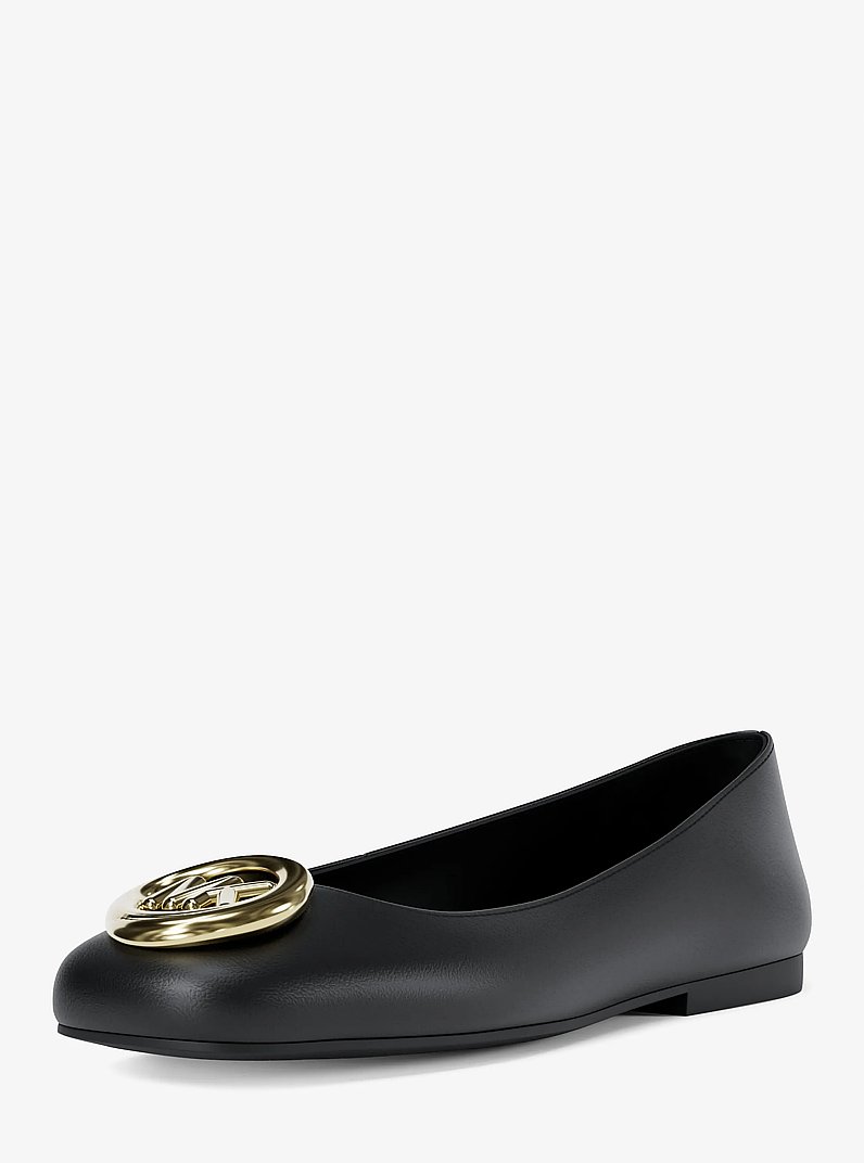 Milan Leather Ballet Flat in BLACK | Michael Kors