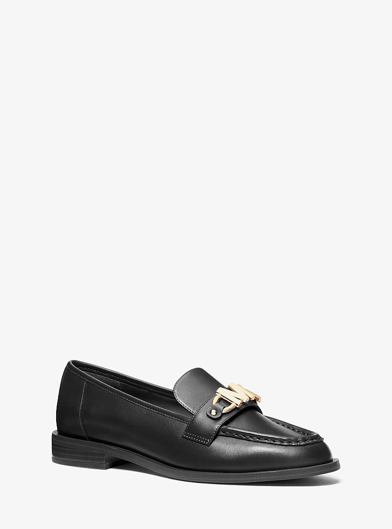 Tiegan Leather Loafer in BLACK | Michael Kors