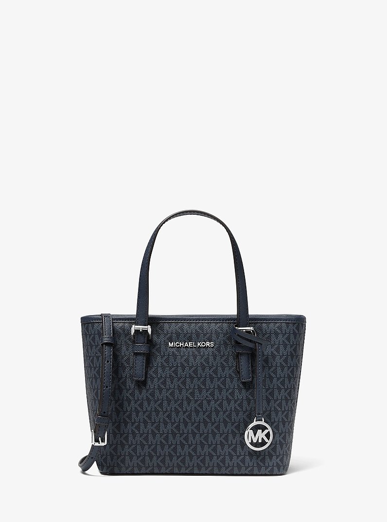 Jet Set Travel Extra-Small Logo Top-Zip Tote Bag in ADMIRAL | Michael Kors