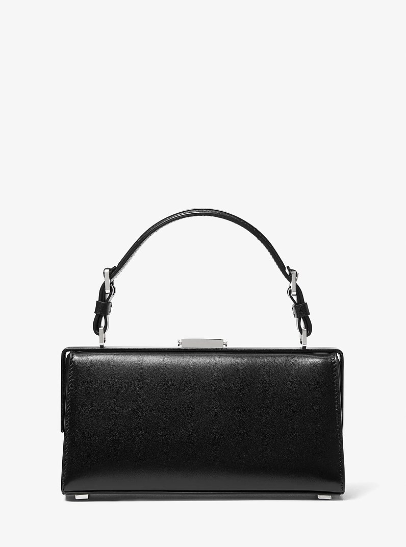 Gwyneth Leather Shoulder Bag in BLACK | Michael Kors