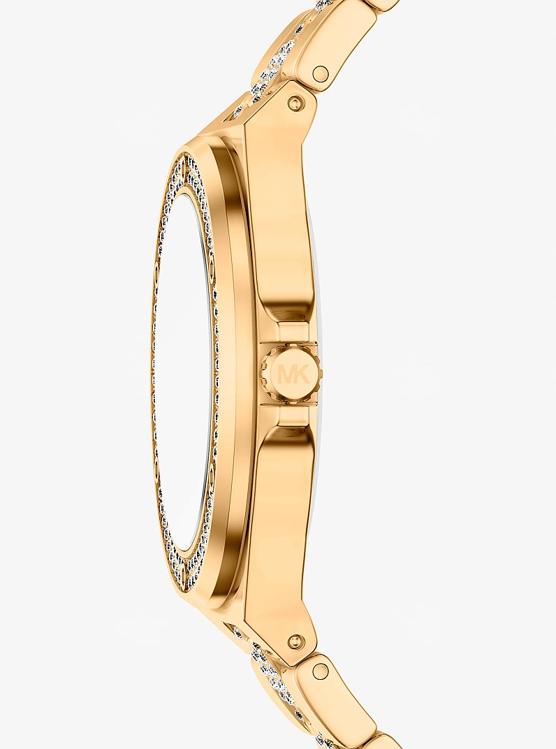 Reloj Lennox en tono dorado con incrustaciones de pav&eacute; in DORADO | Michael Kors