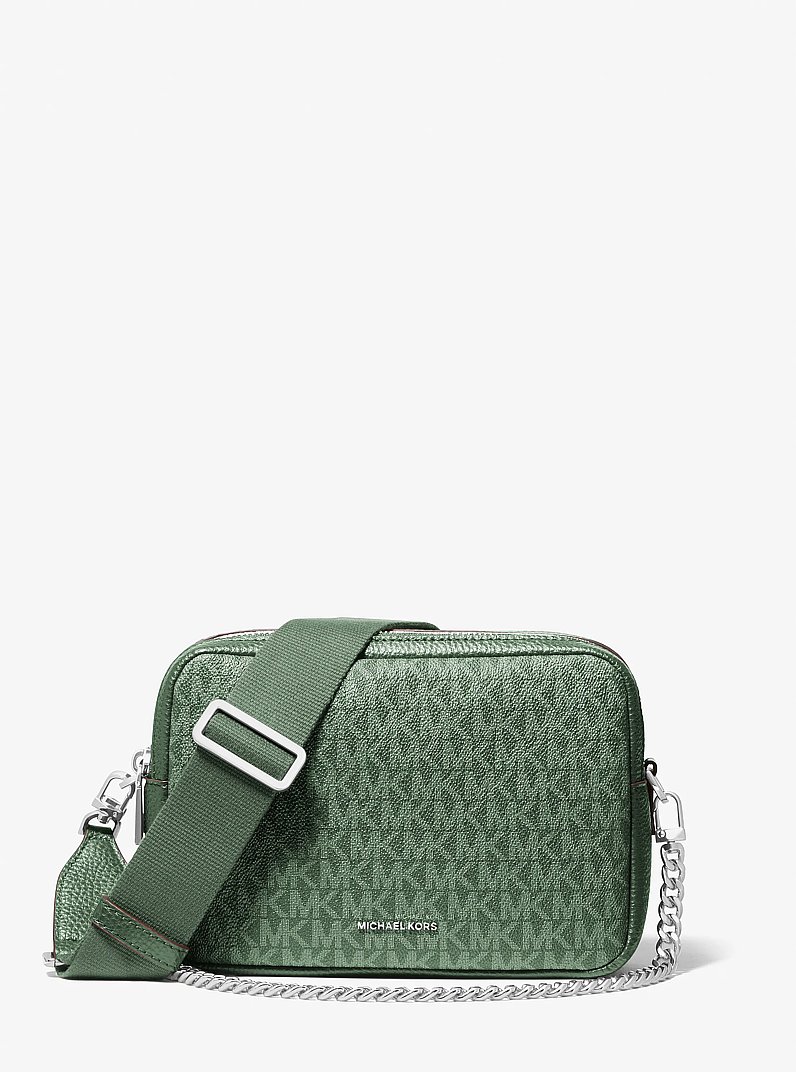Bryant Medium Signature Logo Camera Crossbody Bag in MOSS | Michael Kors