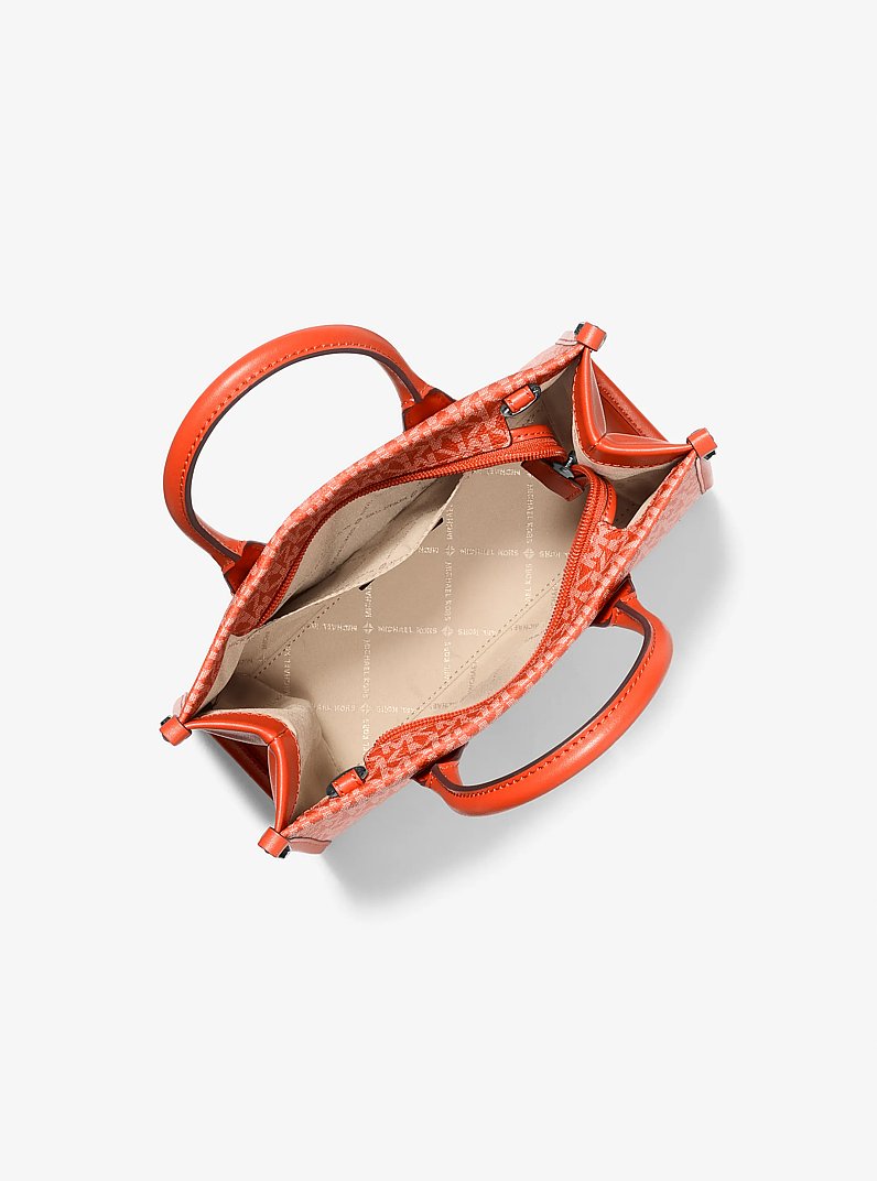 Mirella Small Ombr&eacute; Signature Logo Crossbody Bag in RED CLAY | Michael Kors