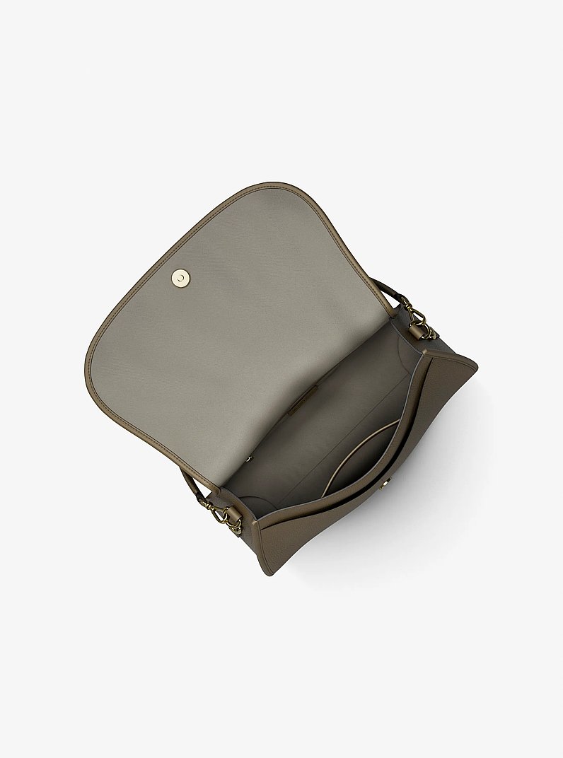 Holmes Medium Pebbled Leather Convertible Messenger Bag in LODEN | Michael Kors
