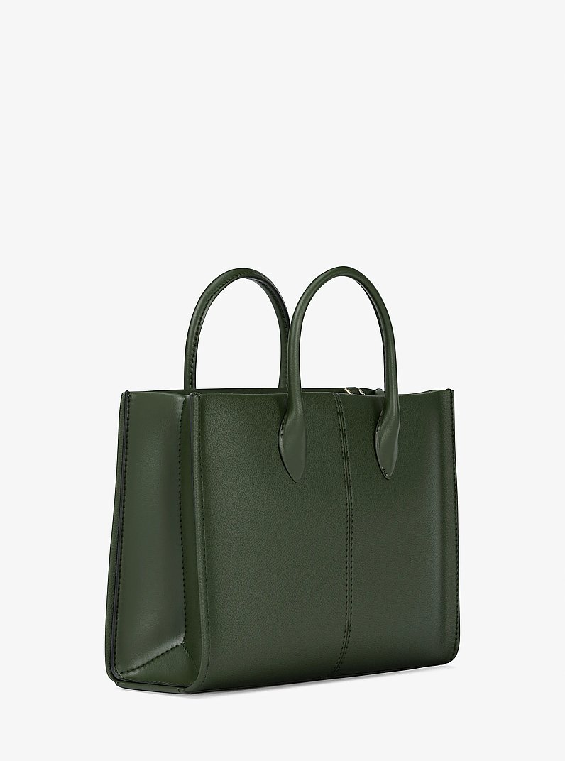 Mirella Medium Pebbled Leather Tote Bag in MOSS | Michael Kors