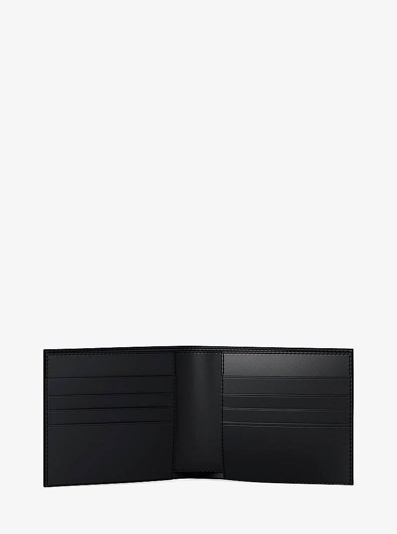 Pebbled Leather Billfold Wallet and Signature Logo Card Case Gift Set in BRIGHT WHT | Michael Kors