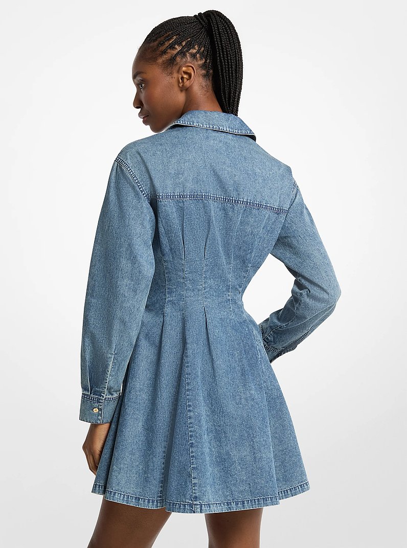 Denim Shirt Dress in DUSK BLUE WASH | Michael Kors