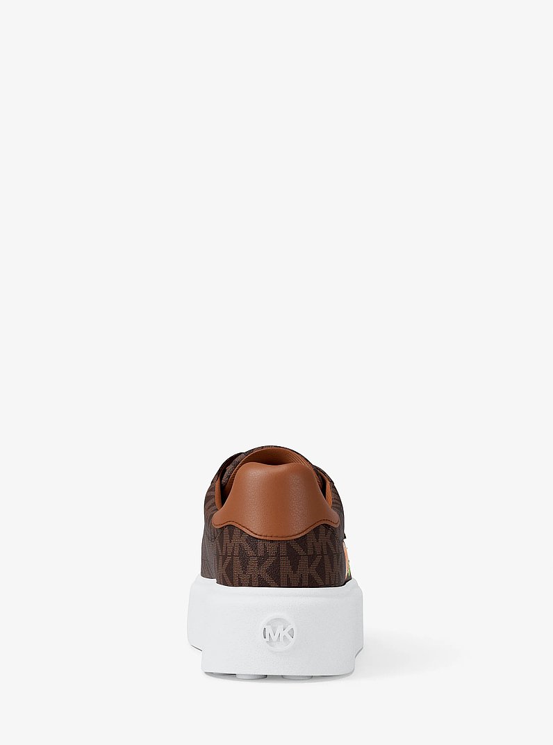 Romey Embellished Signature Logo Sneaker in BROWN MULTI | Michael Kors