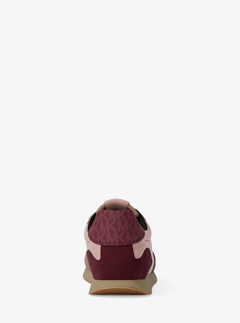 Essex Mixed-Media Trainer in CHERRY | Michael Kors