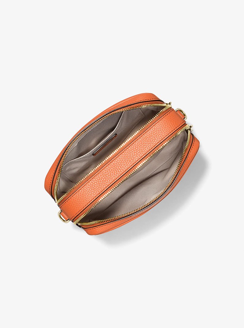 Bryant Medium Pebbled Leather Camera Crossbody Bag in ORANGE PUNCH | Michael Kors