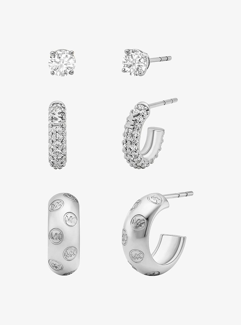 3-Piece Earrings Gift Set in SILVER | Michael Kors