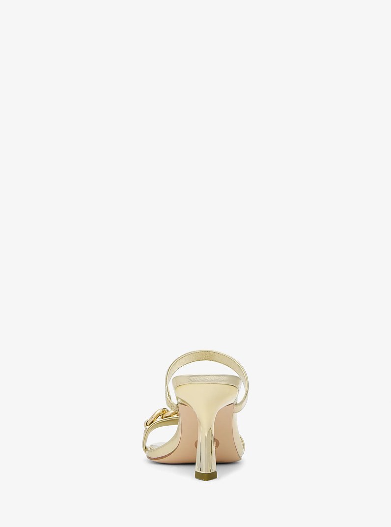 Amali Embellished Metallic Sandal in PALE GOLD | Michael Kors