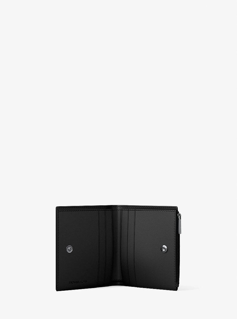 Cooper Leather Zip Wallet in BLACK | Michael Kors