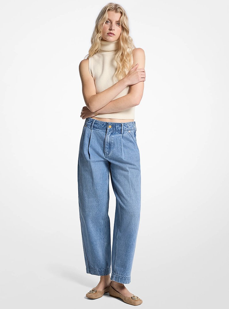 Denim Barrel Jeans in BLUESKY WASH | Michael Kors