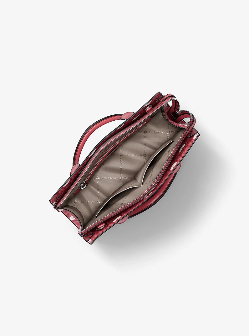 Sheila Small Embellished Signature Logo Satchel in HIBISCUS | Michael Kors