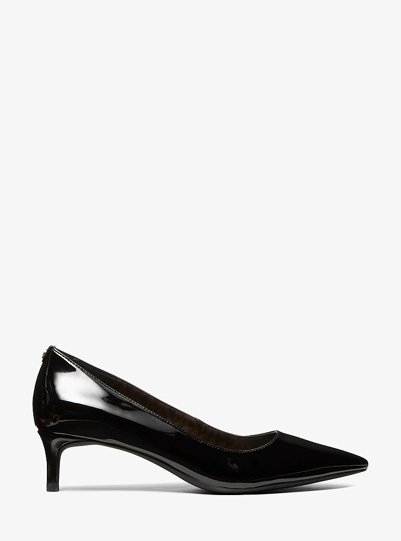 Alina Flex Patent Kitten Heel Pump in BLACK | Michael Kors
