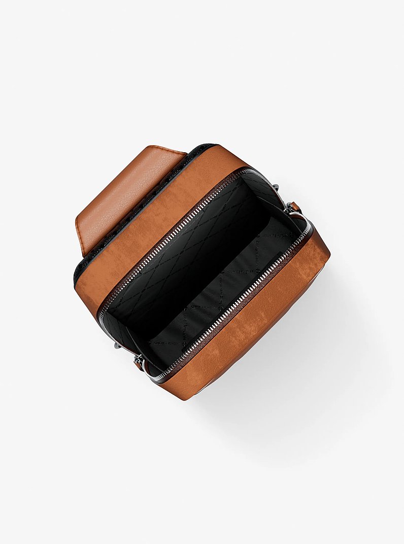 Cooper Medium Suede Sling Pack in LUGGAGE | Michael Kors