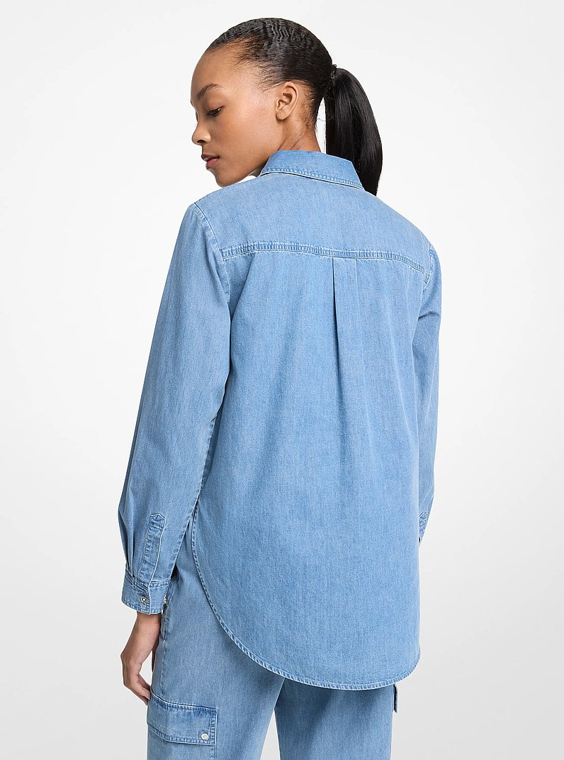 Pull en denim in D&Eacute;LAVAGE BLEU ANGE | Michael Kors