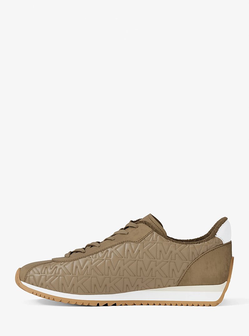 Sneaker Rhodes in pelle con logo trapuntato in CRETA | Michael Kors