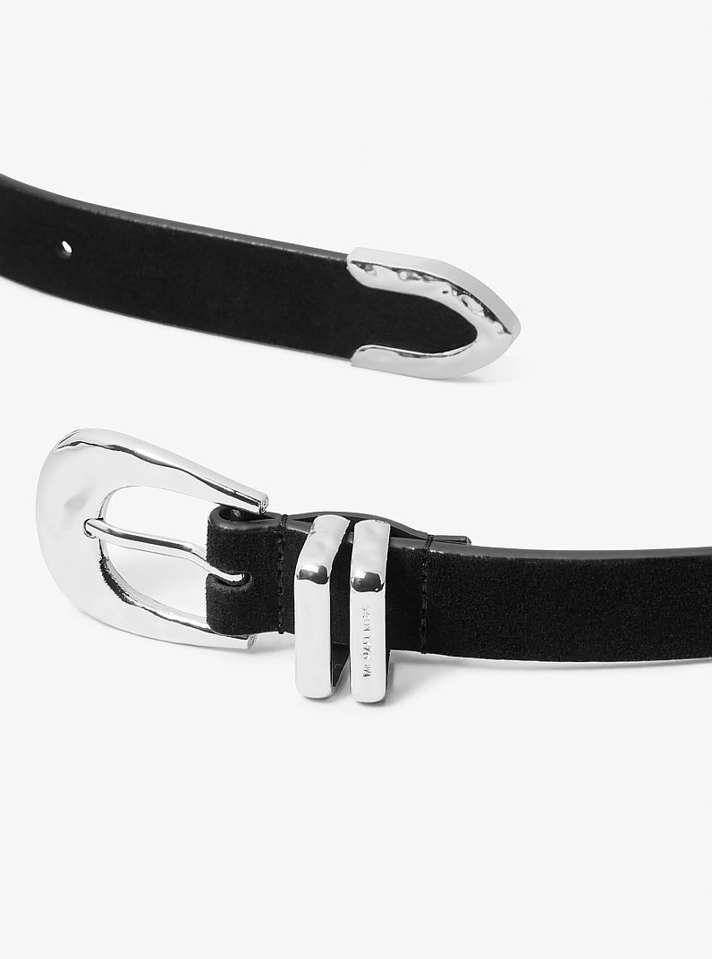 Suede Western Belt in BLACK | Michael Kors