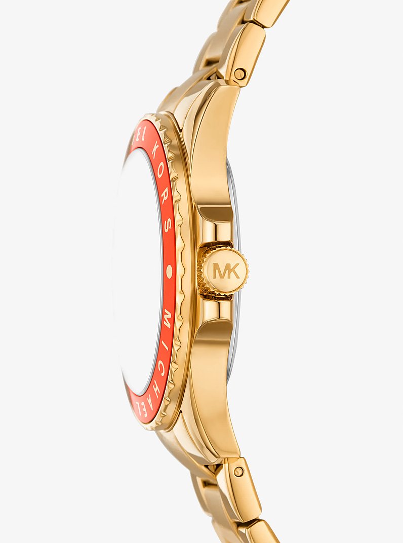 Mini Everest Gold-Tone Watch in RED CLAY | Michael Kors