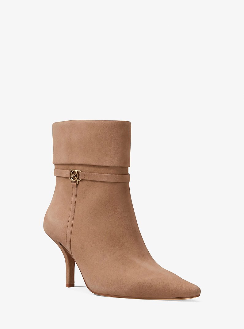 Nalia Polyester Microsuede Boot in CAMEL | Michael Kors