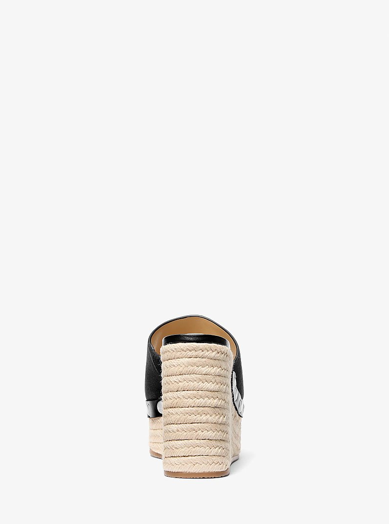 Mayes Suede Wedge Sandal in BLACK | Michael Kors