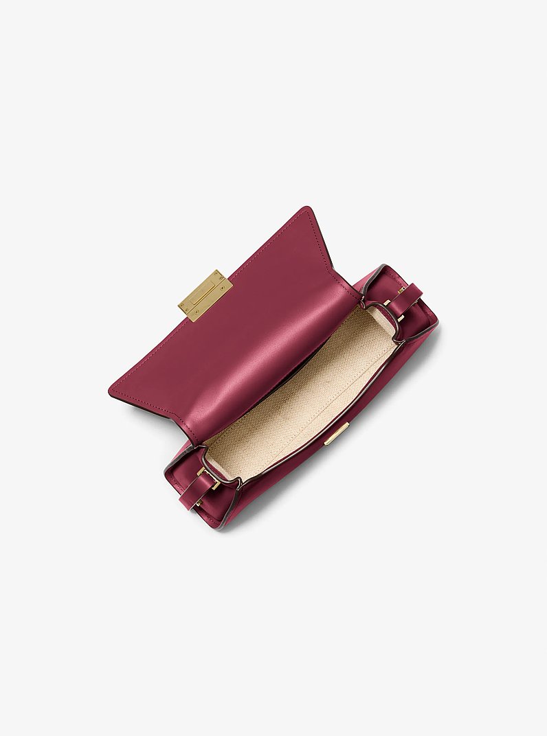 Schultertasche Ludlow Medium aus Leder in MAULBEERE | Michael Kors