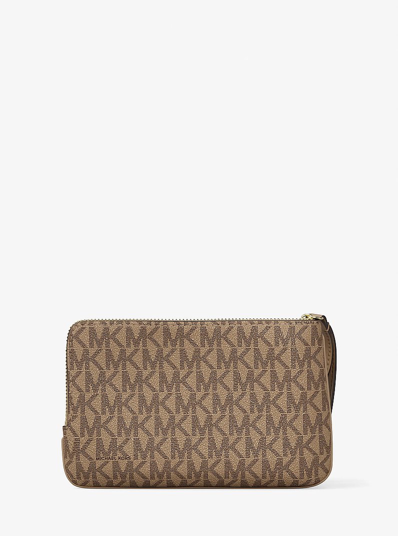 Bolso de pulsera Jet Set Travel peque&ntilde;o con logotipo exclusivo in CAMEL | Michael Kors