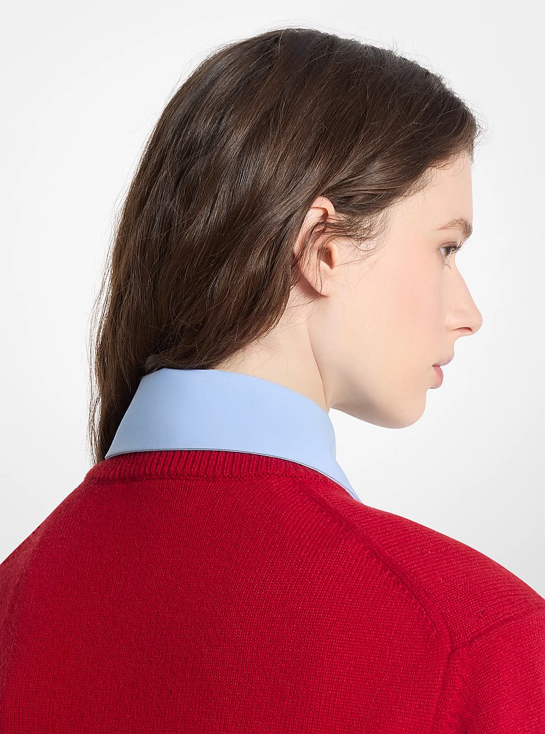 Cotton Poplin Dickey in DELFT | Michael Kors