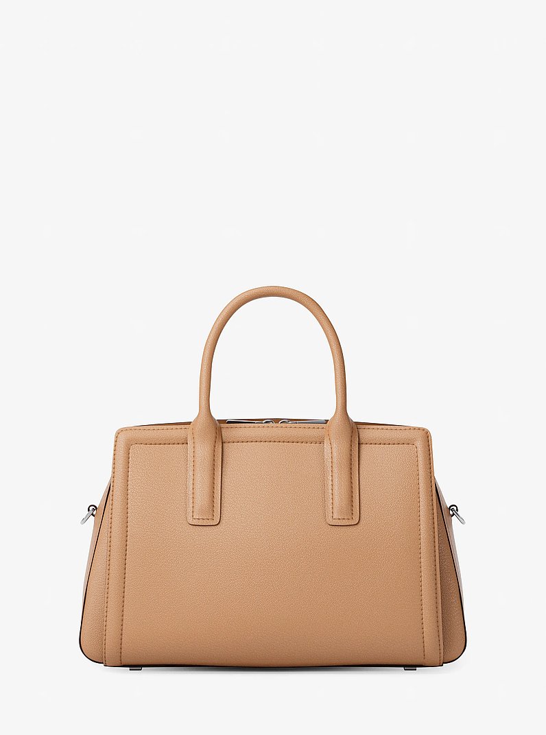 Laila Medium Leather Satchel in PEANUT | Michael Kors