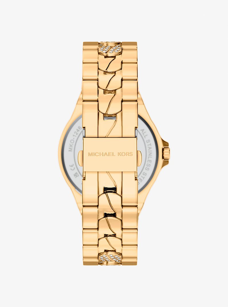 Reloj Lennox en tono dorado con incrustaciones de pav&eacute; in DORADO | Michael Kors
