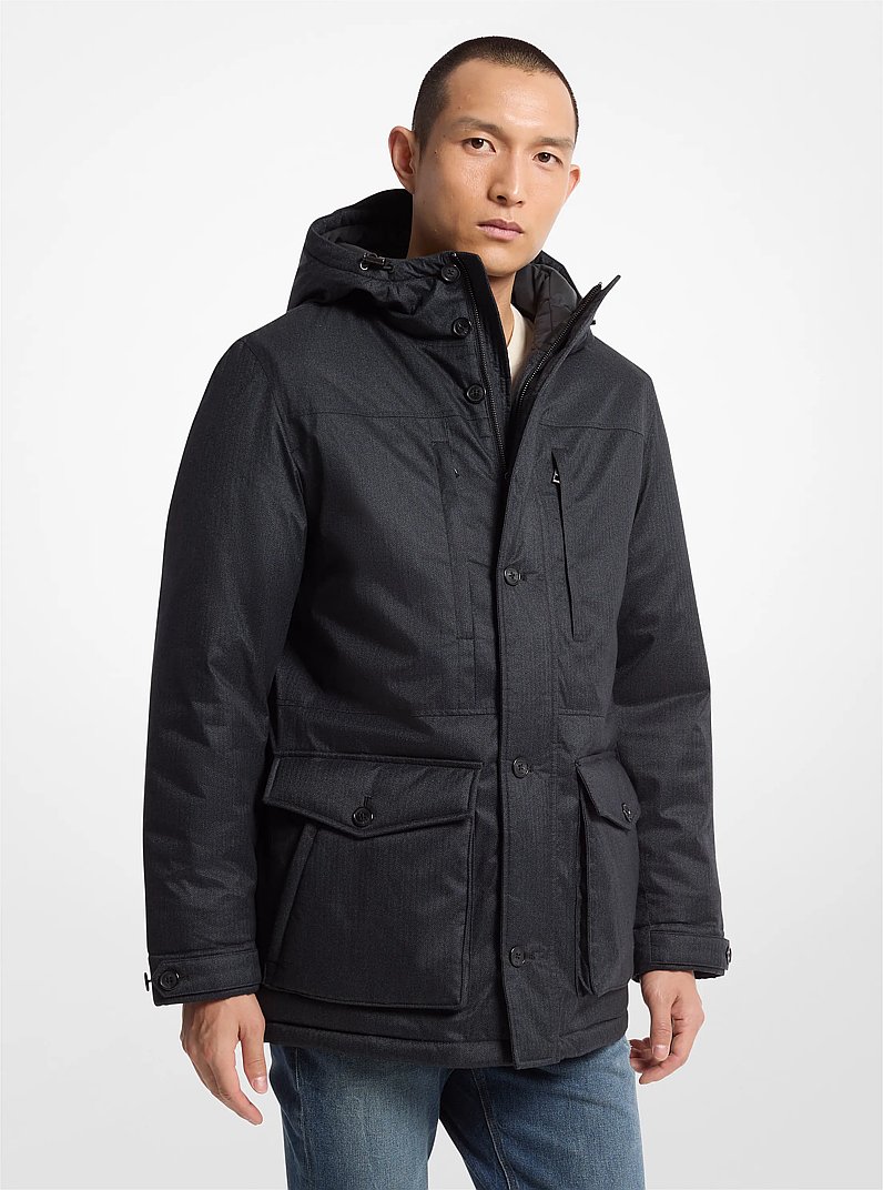 Parka con estampado de espiga in NEGRO | Michael Kors