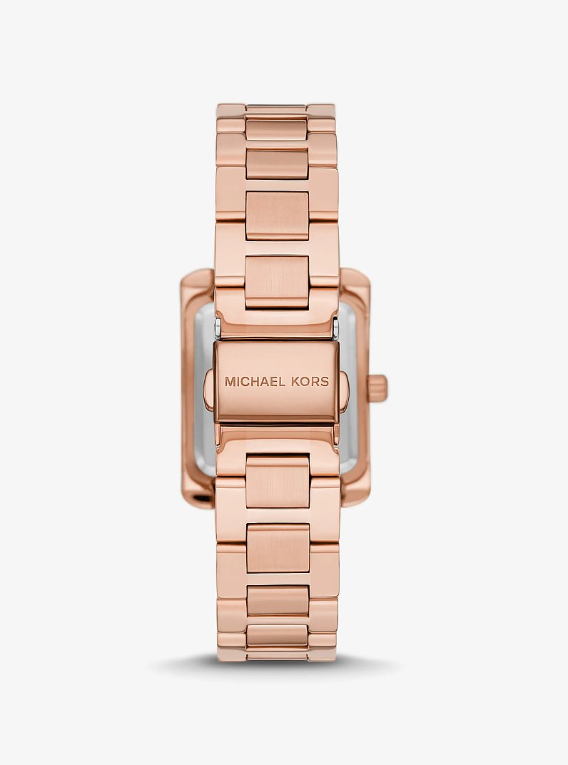 Mini Emery Pav&eacute; Rose-Gold Tone Watch in ROSE GOLD | Michael Kors