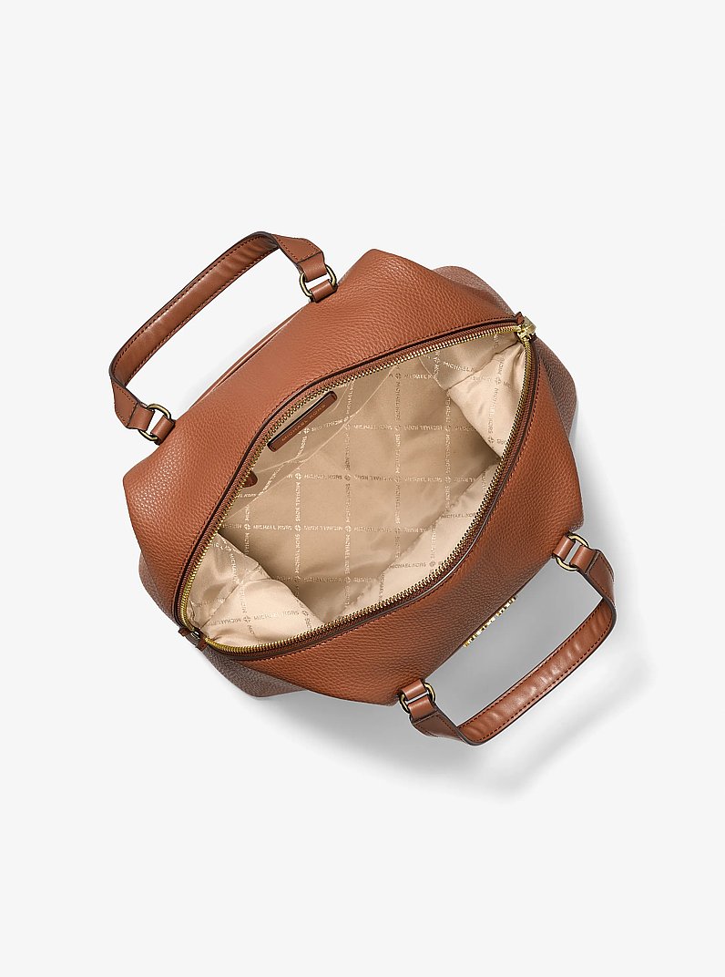 Beck Medium Leather Satchel in LUGGAGE | Michael Kors