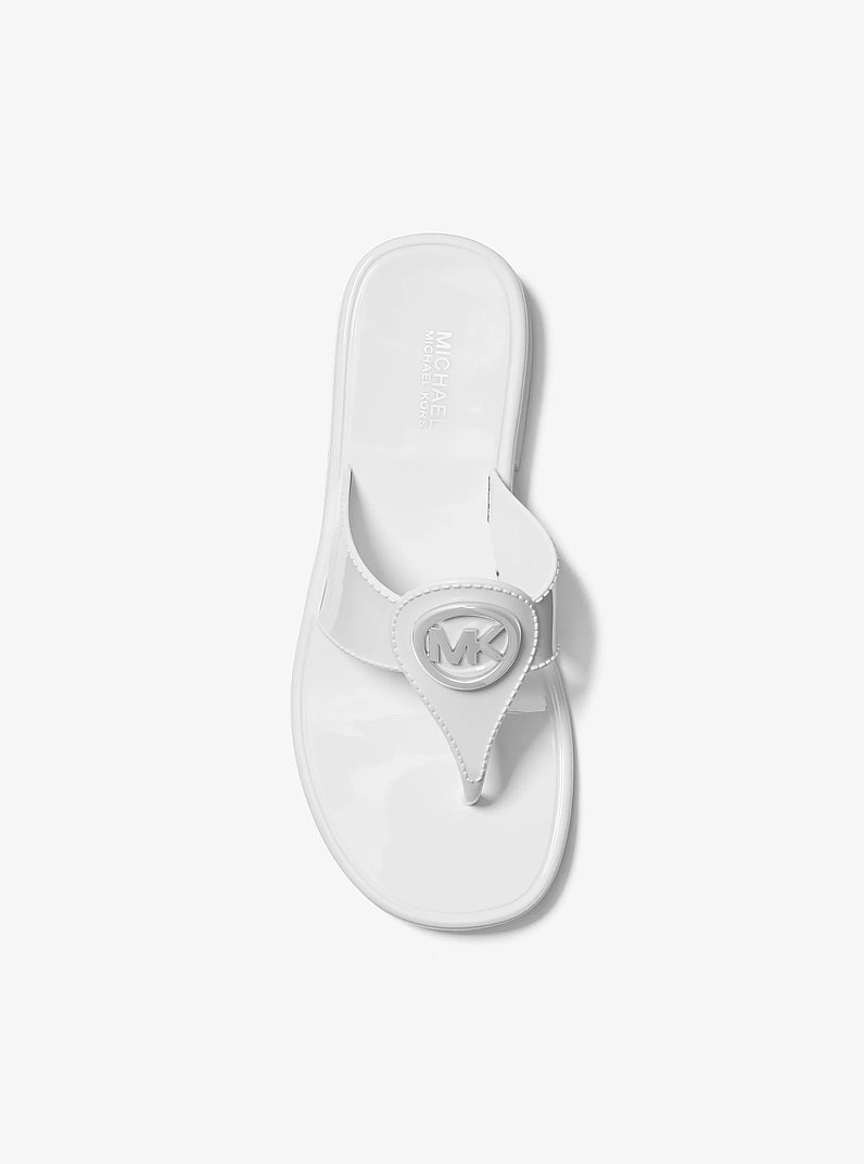 Hannah Jelly T-Strap Sandal in OPTIC WHITE | Michael Kors