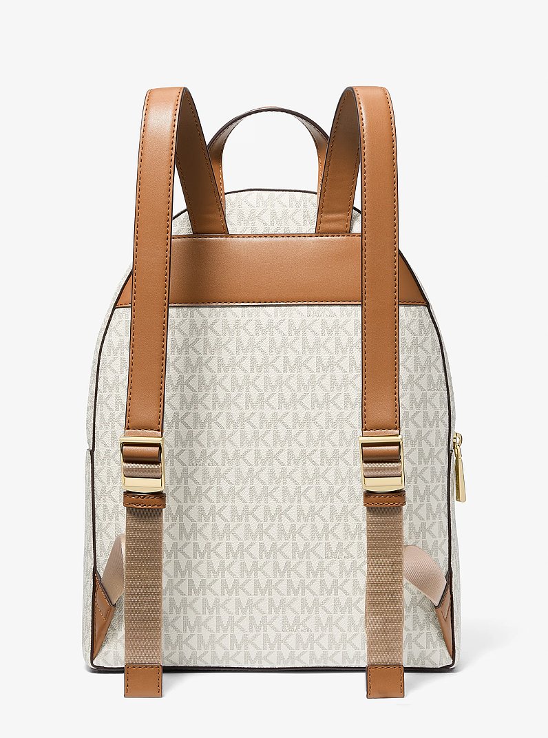 Sally Medium 2-In-1 Logo Backpack in VANILLA/ACORN | Michael Kors