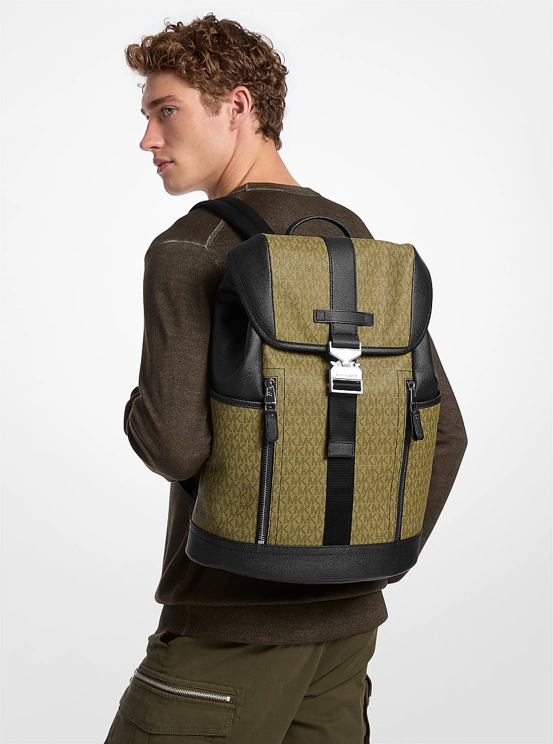 Mochila de aviador Hudson con logotipo in PISTACHO | Michael Kors