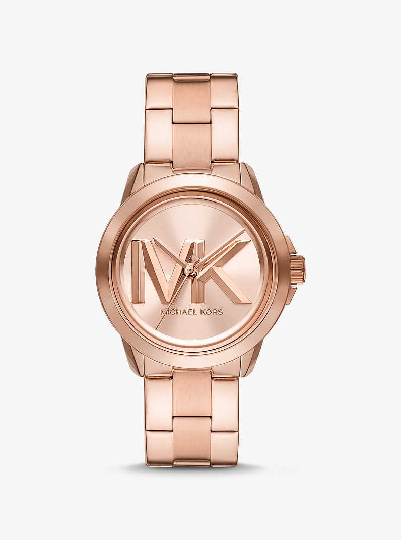 Michael Kors BRYNN フルパヴェ ローズゴールド Oversized Brynn Pavé Rose Gold-Tone Watch in ROSE GOLD - Sale