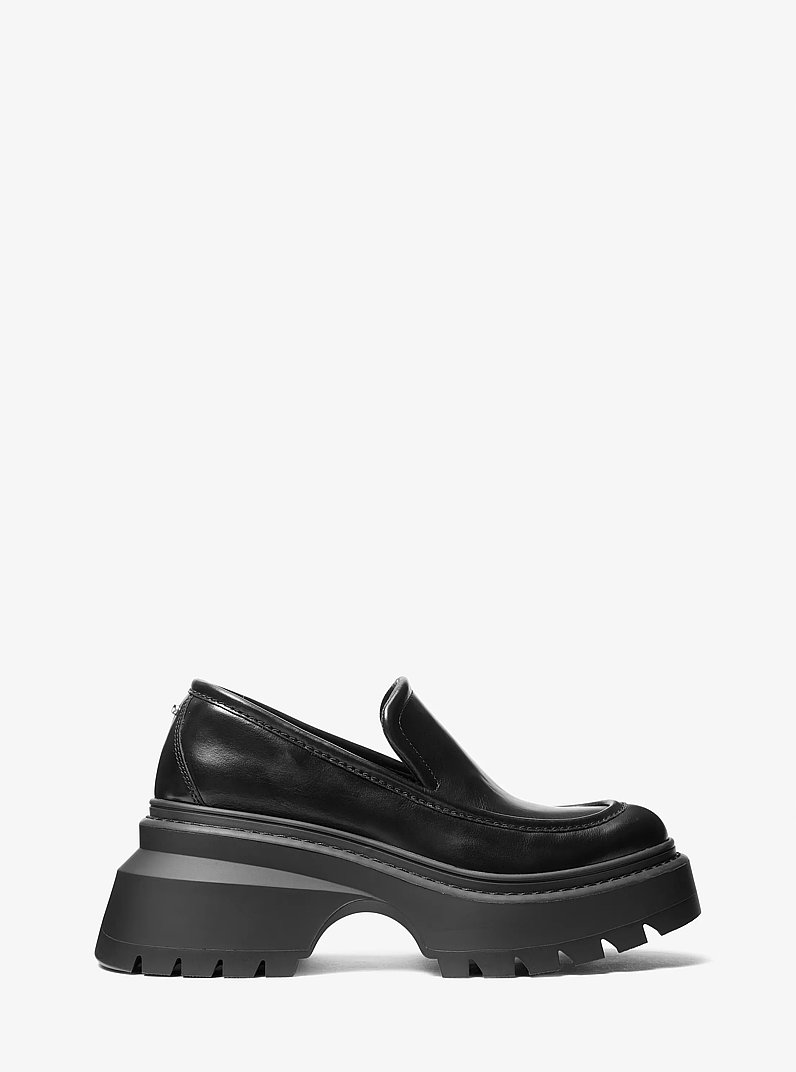 Shiloh Leather Loafer in BLACK | Michael Kors