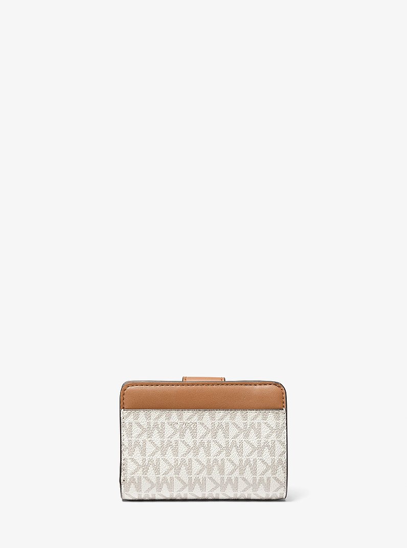 Small Signature Logo Wallet in VAINILLA/BELLOTA | Michael Kors