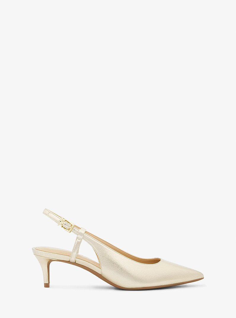 Doreen Flex Metallic Kitten Pump in PALE GOLD | Michael Kors