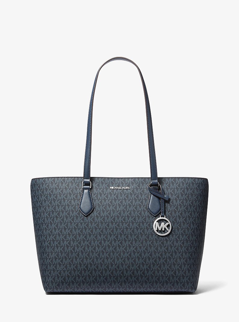 Bolso tote Sheila grande con logotipo in AZUL OSCURO | Michael Kors