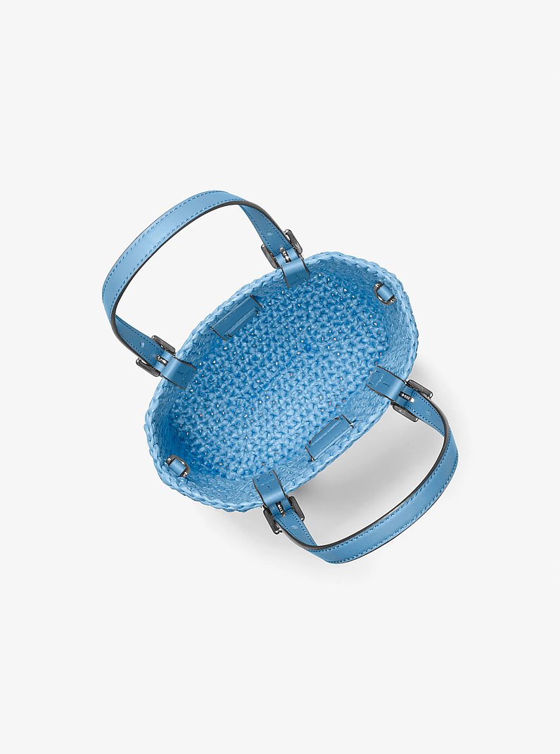 Quinn Extra-Small Hand-Crocheted Crossbody Bag  in CHAMBRAY | Michael Kors