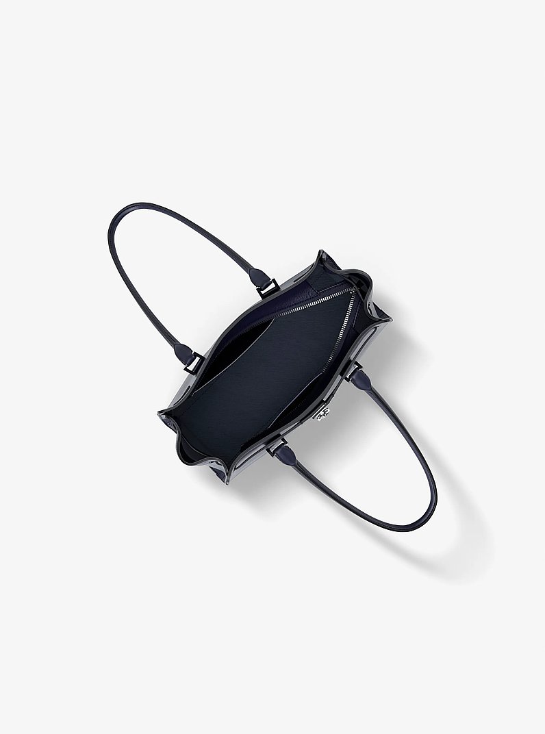 Bolso satchel Hamilton Moderne peque&ntilde;o de piel in VESTIDO AZUL | Michael Kors
