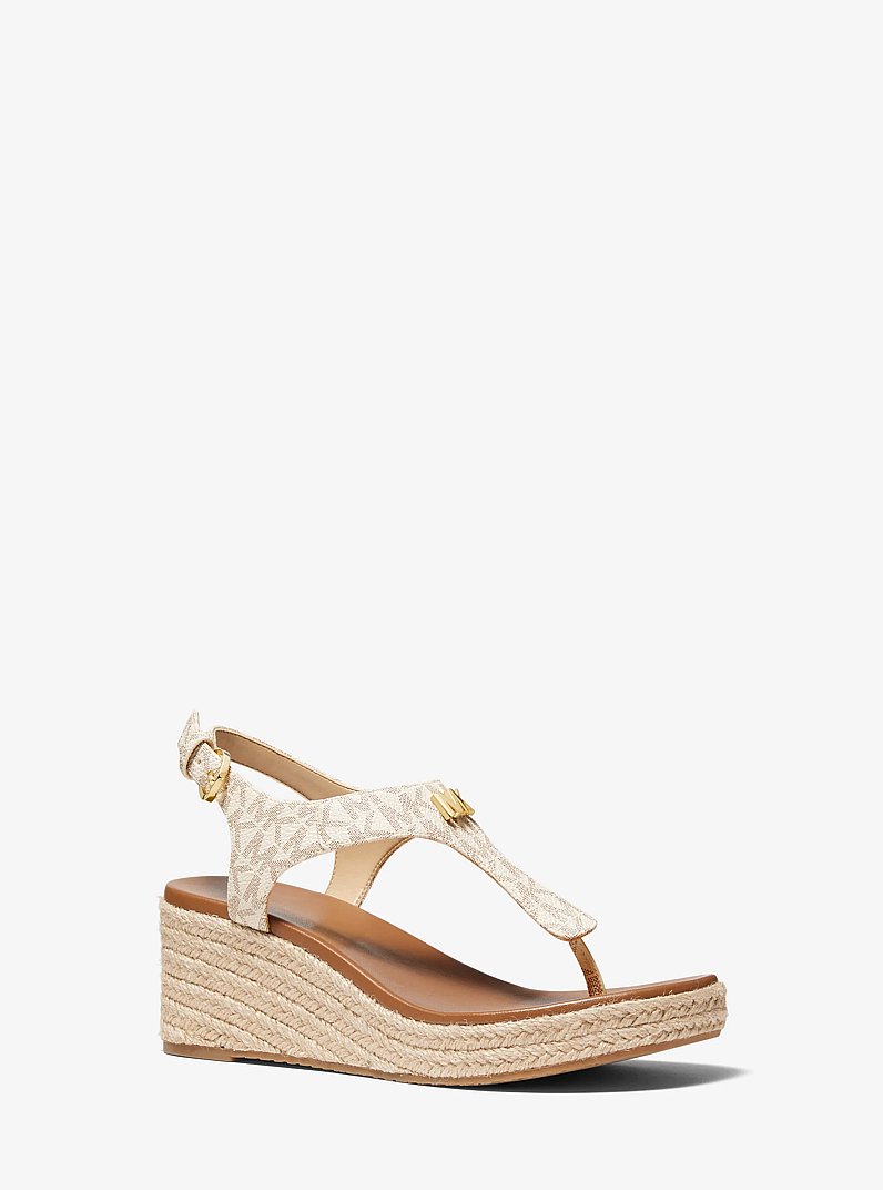 Laney Logo Espadrille Wedge Sandal